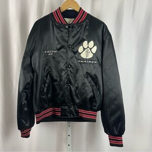 Vintage 1993 Holloway XL Quilted Letterman Bomber Jacket Tri Valley Champions